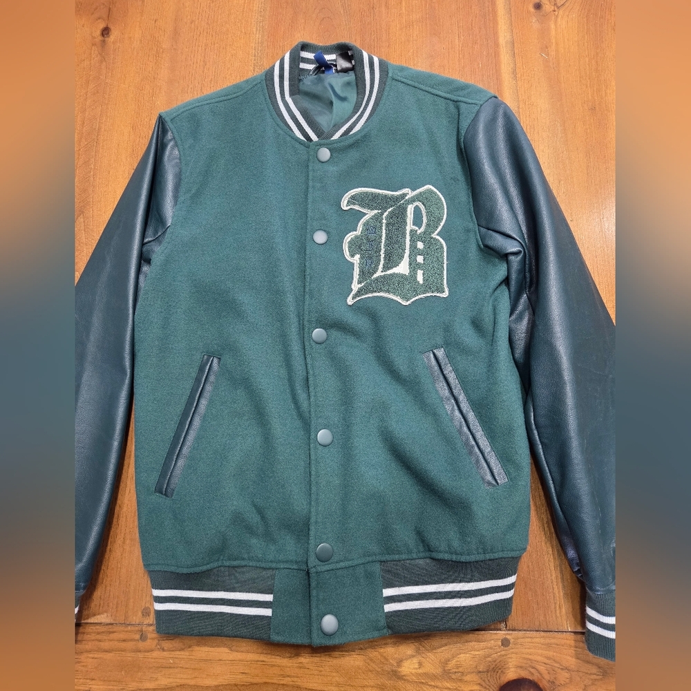 H&M Green Varsity Jacket